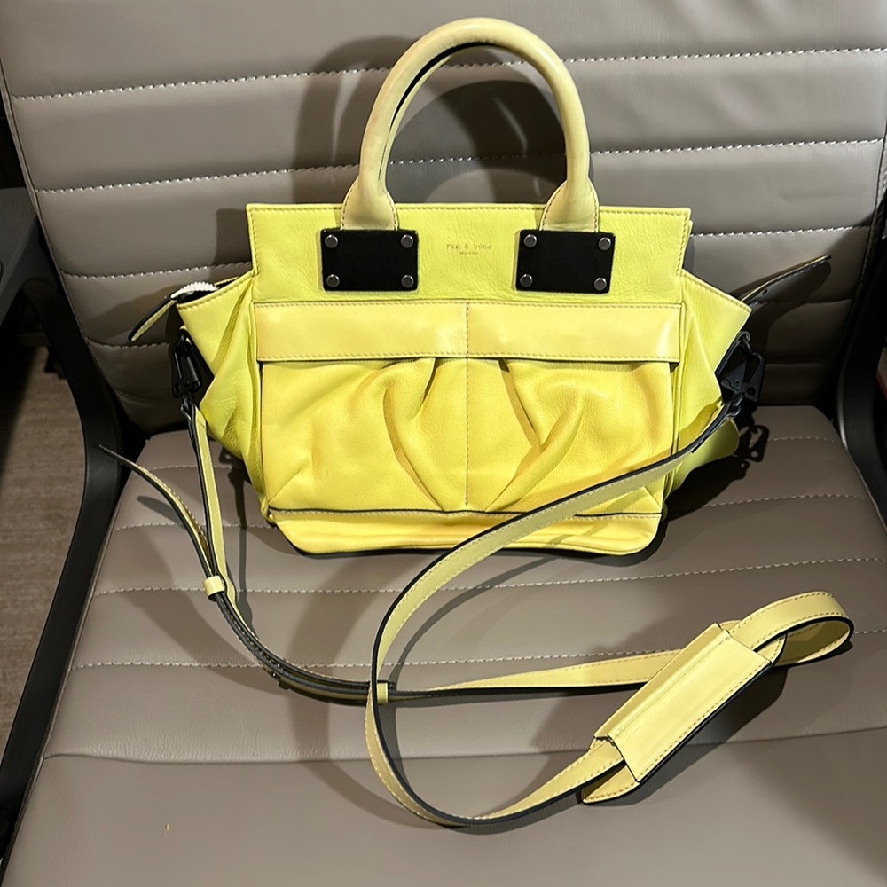 RAG & BONE Aston Satchel Yellow Handbag